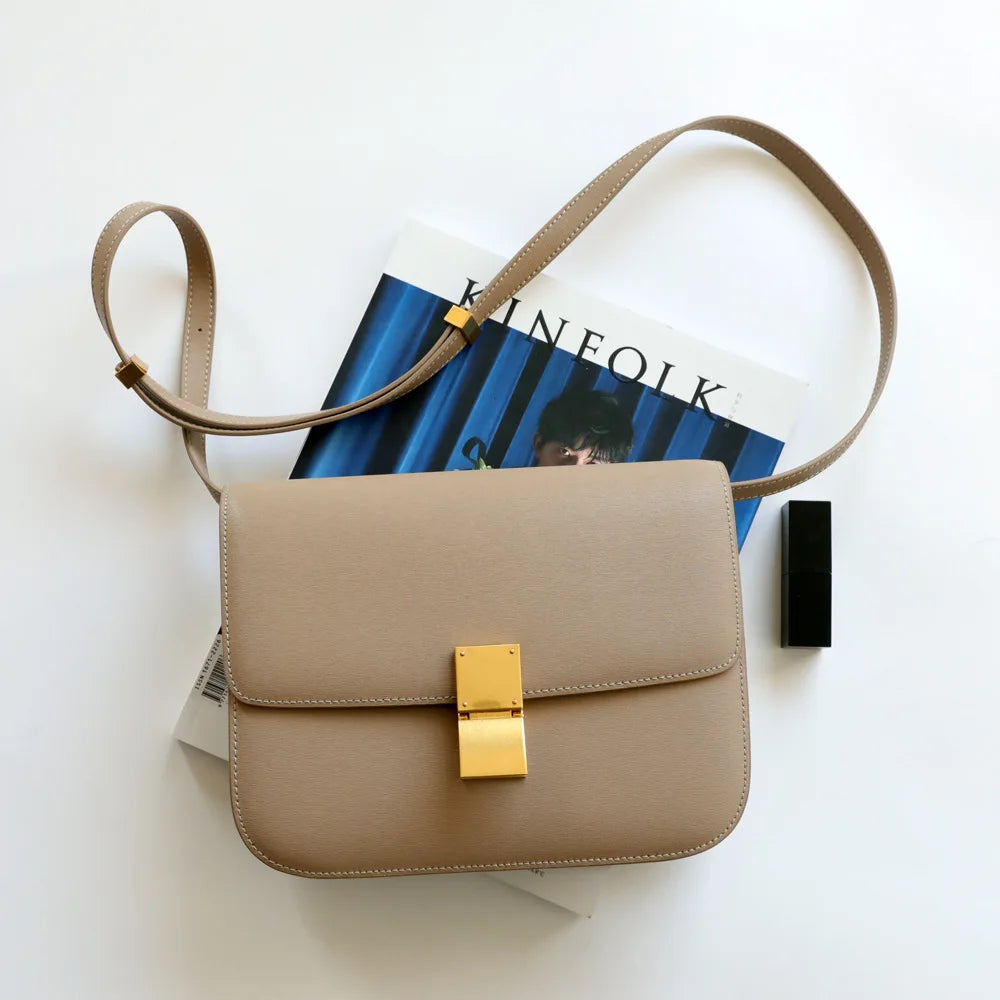UBELLIN Large Women Handbag Bag Single Flap Lock Fashion Interior Compartment Solid Luxury Shoulder Bags Handbags 2024 - Kimlud
