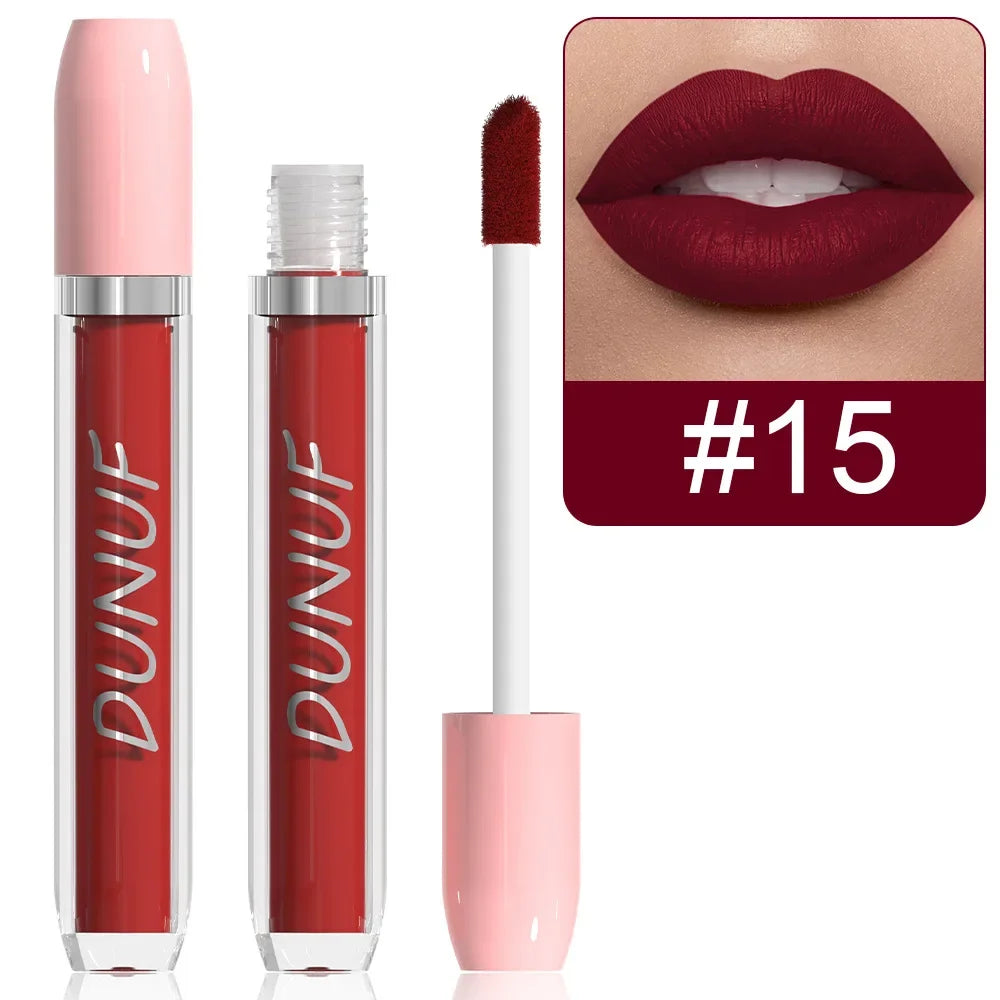 25 Color Velvet Matte Lipstick Liquid Waterproof Sexy Red Matte Lip Glaze Non-Stick Halloween Makeup Not Easy To Fade...