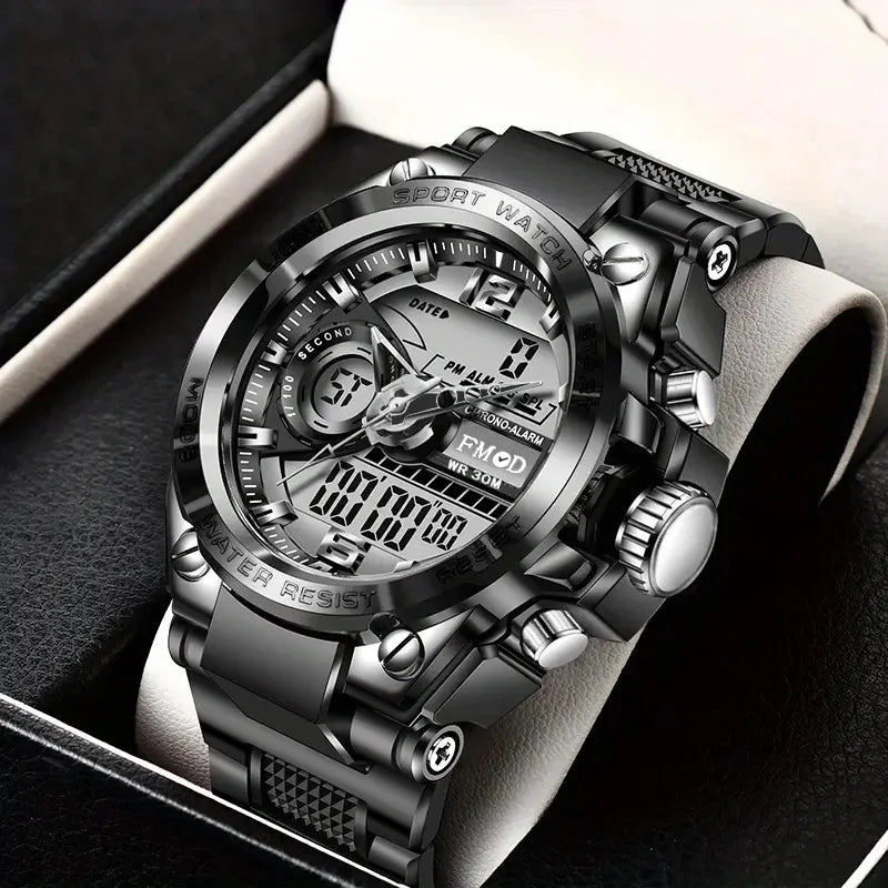 Digital  Men Steel Military Wristwatch LED Quartz ClockSport Watch Male Big Watches Men Relogios Masculino