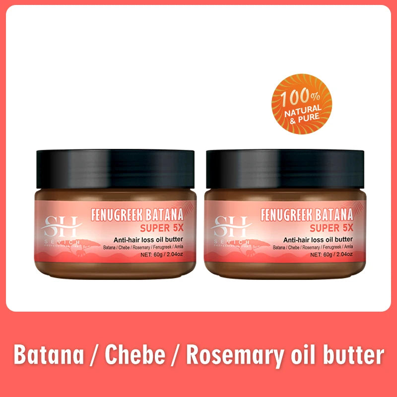 Naturals Anti-Hair Loss Oil Super 5x set African fast hair growth Chebe Batana oil butter Fenugreek hair regrowth treatment
