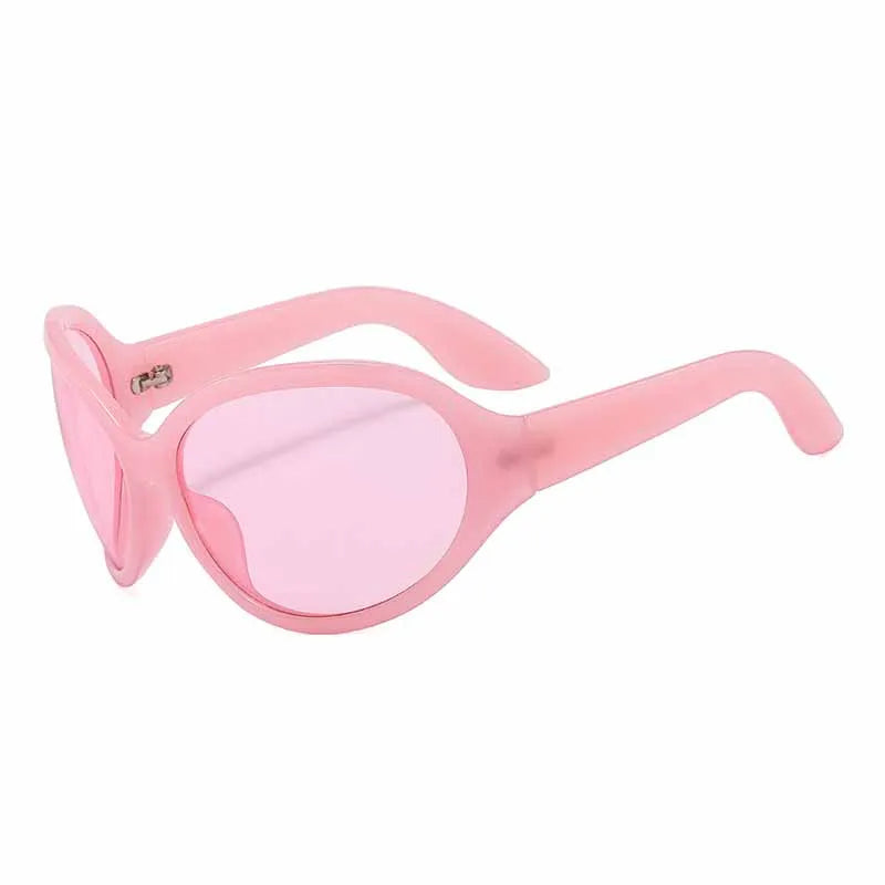 Fashion Luxury Brand Oversized Oval Y2K Punk Sunglasses Men Women Trend Hip Hop Personality Outdoors Driving Sunglasses UV400 - Kimlud