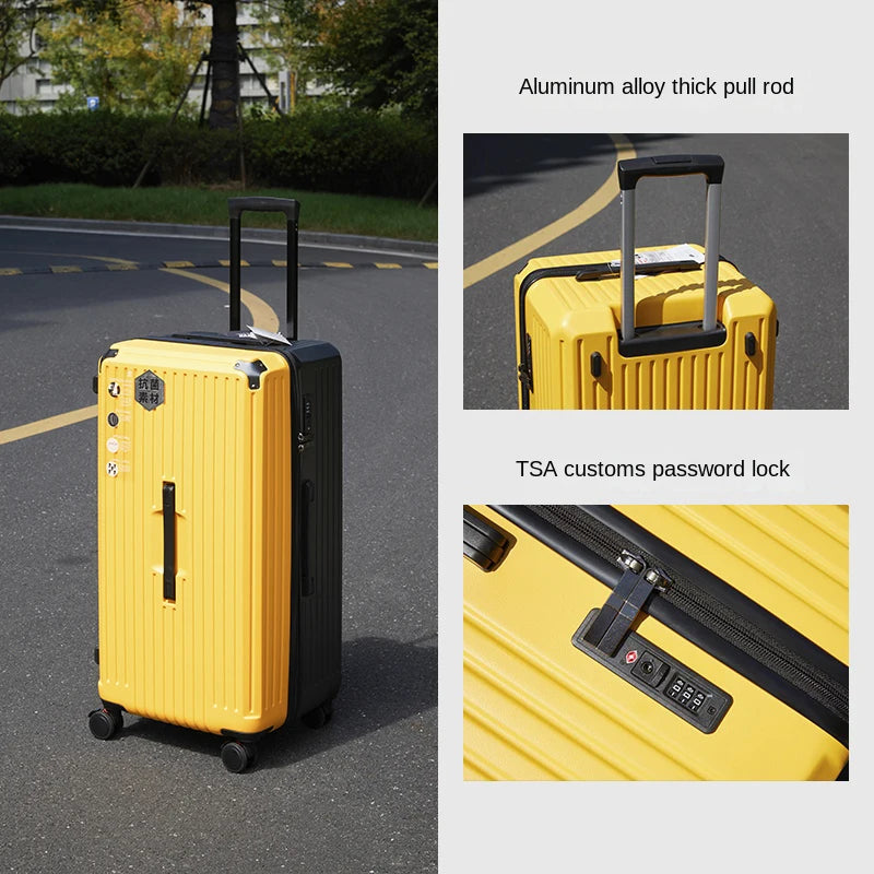 Suitcase 30" Large Capacity Luggage Men and Women Universal Five-wheeled Password Trolley Case Student Travel Luggage carrier