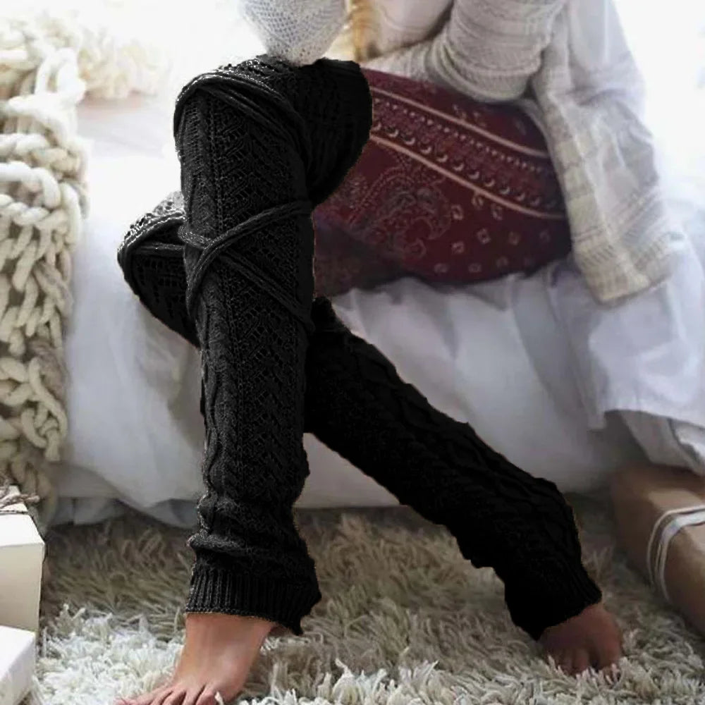 Leg Warmers Womens Gothic style Boots Y2k Accessory Winter Ankle Warm Thermal Ladies Wool above knee high Socks Female Gaiter