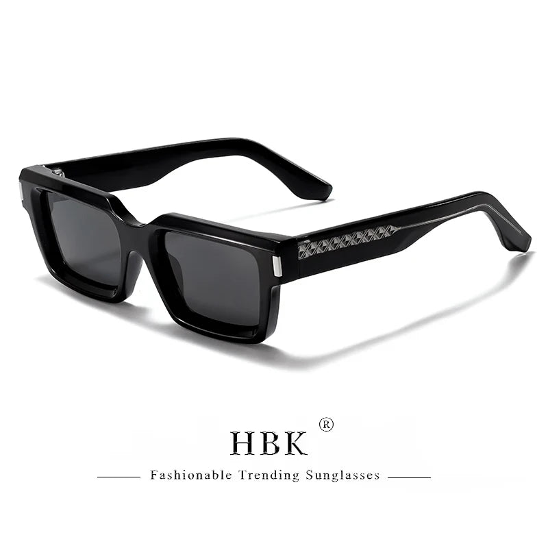 HBK Punk Vintage Square Men's Sunglasses Brand Design Small Frame Sun Glasses Party Travel Glasses Gift Ideal Choice - Kimlud