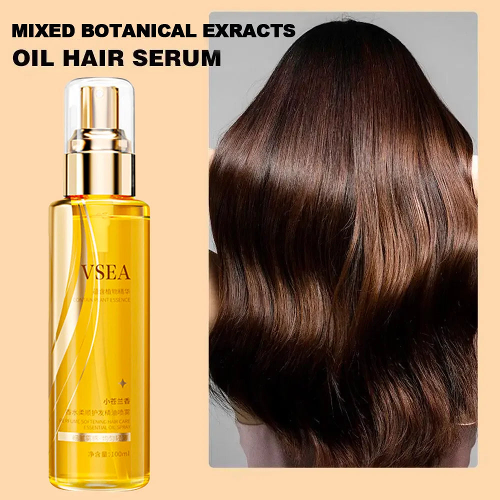 Lightweight Hair Oil Mist Serum, Botanical Extracts Hair Treatment for Split Ends,Frizz & Flyaways,Nourishing...