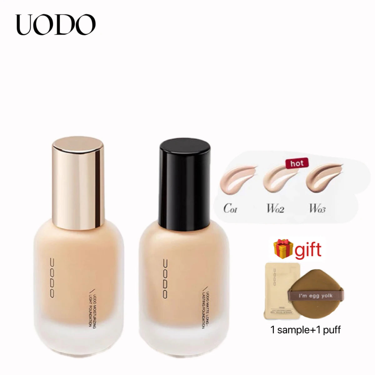 UODO Liquid Foundation Concealer Long-lasting BB Cream Waterproof Pore-minimizing Lasting Bright Dry To Oily Skin Care...