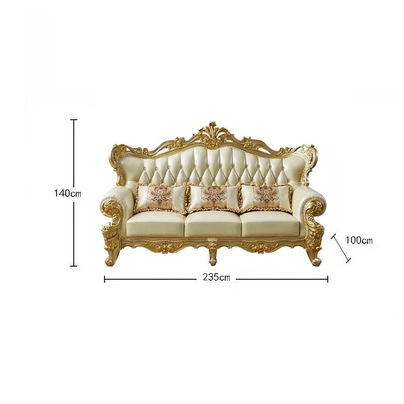 Large Filler Golden Sofas Wood Design Reclining Designer Luxury Couch Lounges Modular Nordic Canape Salon Furniture Home - Kimlud