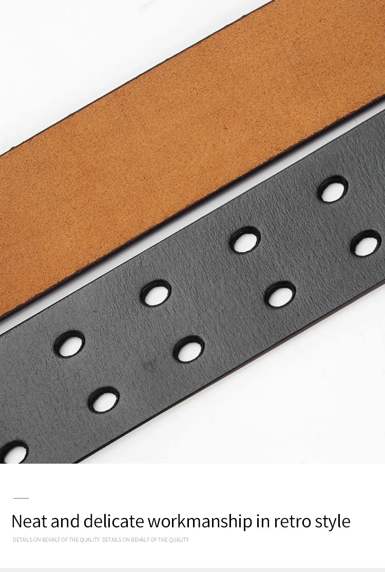 BISON DENIM Men Belt High Quality Leather Belt For Men Genuine Leather Strap Luxury Pin Buckle Fancy Vintage Jeans Belt For Men - Kimlud