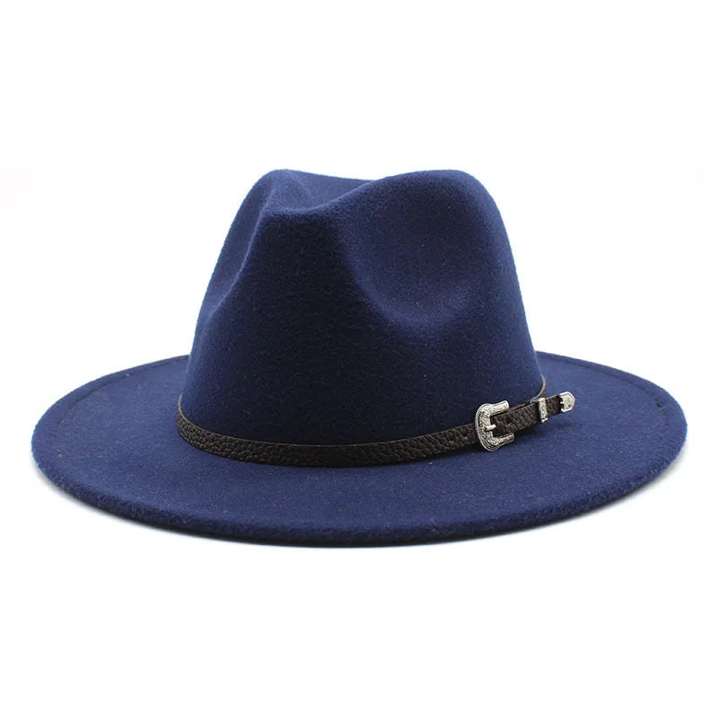 New British Style Felt Jazz Fedora Hat Panama Trilby Hats For Women Men Gentleman Wedding Party Hat