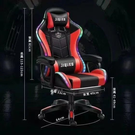 2025Computer PC Game Chair Gaming Pu Leather Silla Gamer Massage Racing Gaming Chair With Lights And Speakershigh Quality