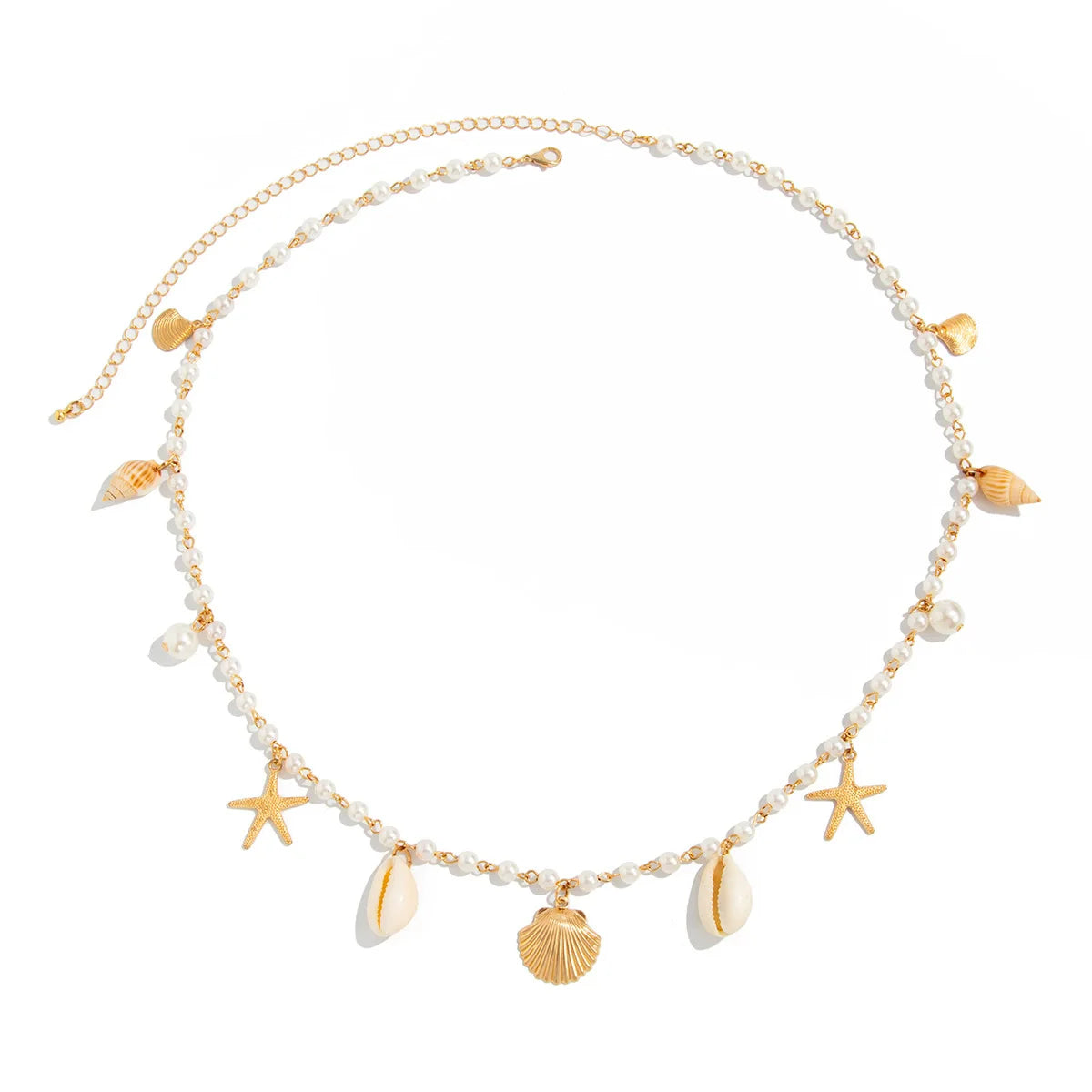 Bohemia Imitation pearl Waist Belly Chain Starfish Pendant For Women Fashion Summer Beach Waistband Bikini Beads Jewelry Y035 - Kimlud