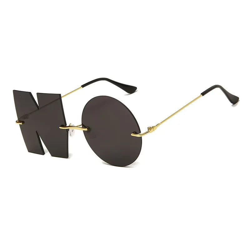 “NO”! Styling Sunglasses FASHION Sunglasses Metal Eyeglass Frame Colorful Eyeglass Lenses Alien Glasses | Kimlud...