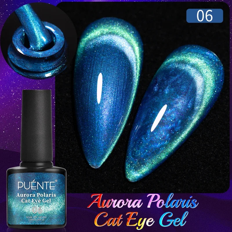 7.5ML Sparkling Reflective Glitter Gel Nail Polish Pink Purple Red Blue Colors Dark Flashing Nail Gel Soak Off UV Nail Varnish