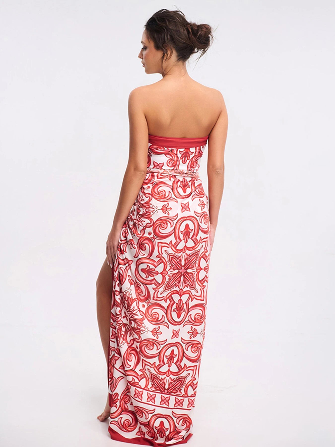 2026 New Ethnic Style Printed One Piece Swimsuit For Women Swimwear And Beach Sarong High Waist Bathing Suit Beachwear Monokini - Kimlud