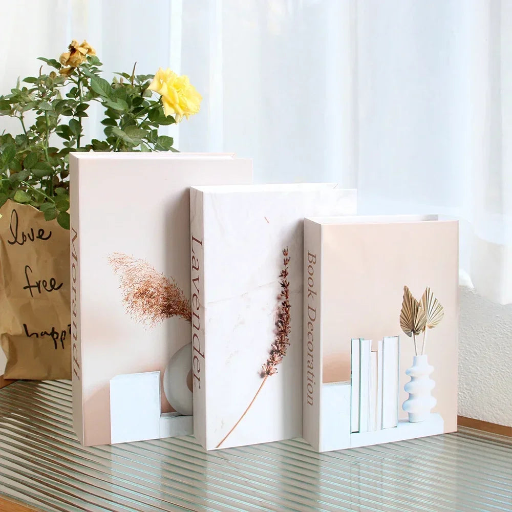 3Pcs Foldable Fashion Fake Books Living Room Decoration Designer Books Coffee Table Ornaments Club Hotel Room Villa Prop Books