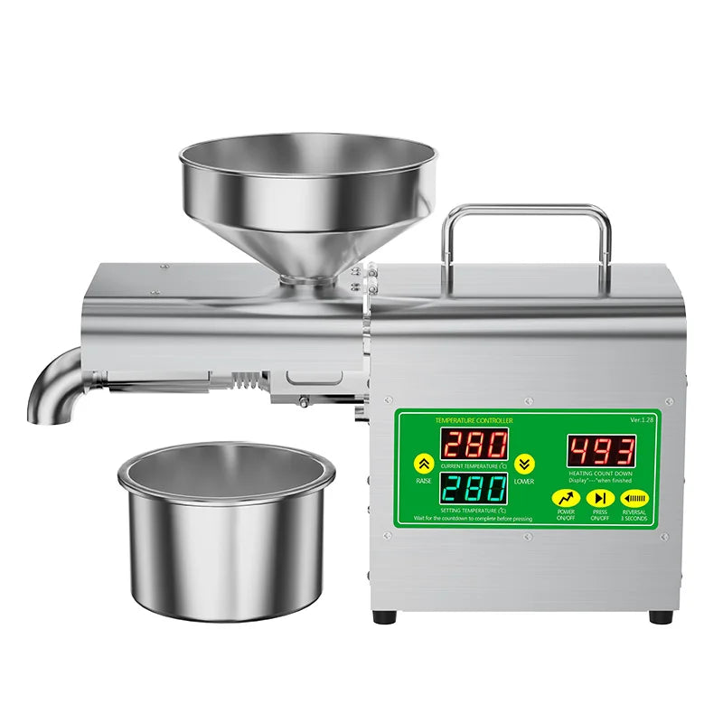 X3S 600W Intelligent Oil Press Machine 220V 110V Stainless Steel Cold And Hot Press 20+ Oil Seeds Real-Time Temperature...