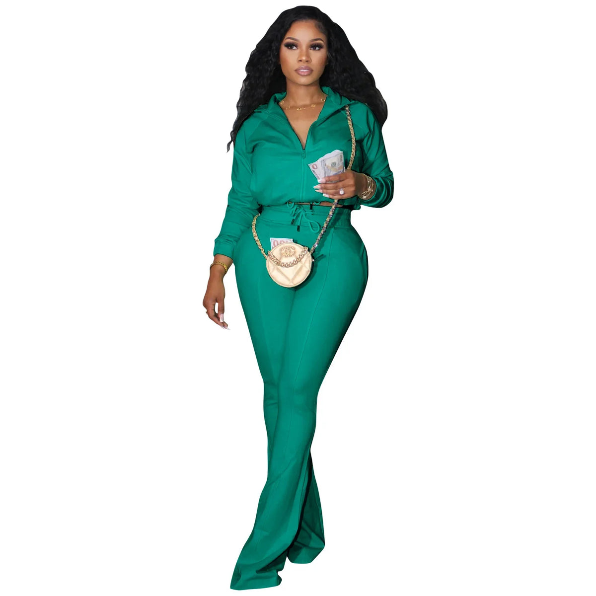 Trendy Women 2 Piece Tracksuit Autumn Winter Sport Jogger Outfits Fashion Solid Sweatsuit 2024 Female Two Piece Pants...