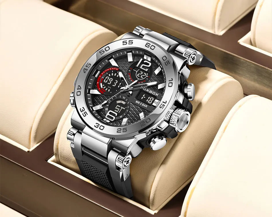 LIGE Men Digital Watch  Military Sports Swimming Watches Fashion Waterproof Dual  display  Wristwatch Mens Relogios Masculino