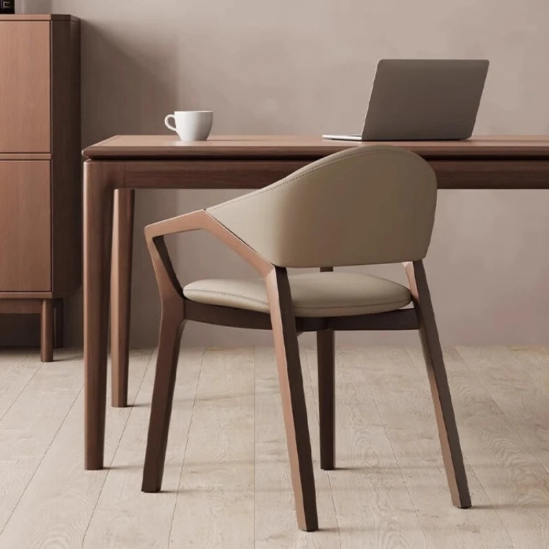 Nordic Simple Chair Solid Wood Italian Lounge Clear Aesthetics Modern Chairs Designer Entrance Minimalist Muebles...