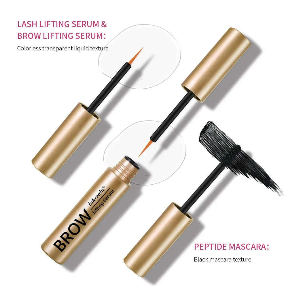 Lash&Brow Set Eyebrow Eyebrow Growth Serum Peptide Mascara Enhancer Eye Lash Fuller Thicker Nourish Lashes Longer Eye Makeup Kit