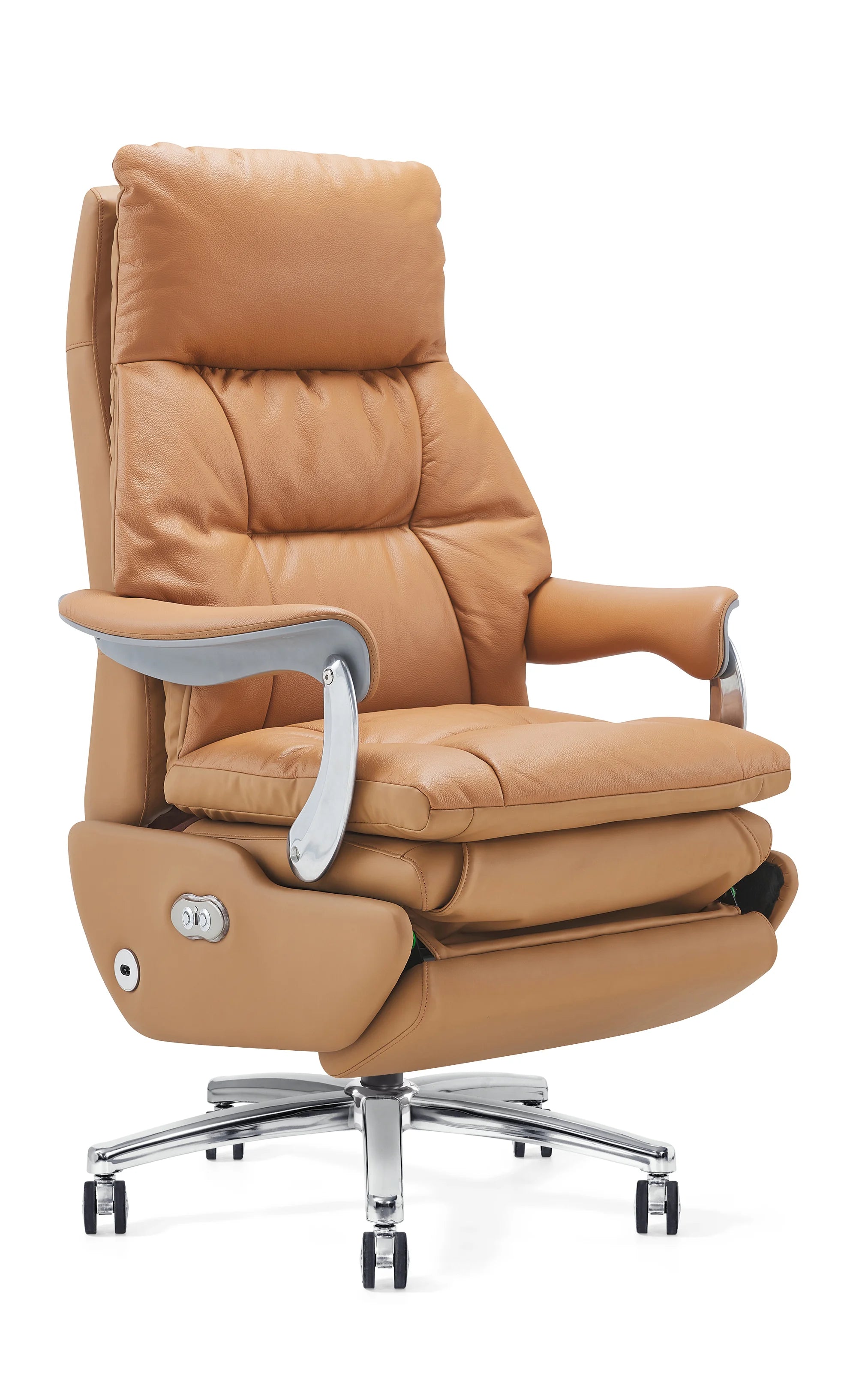Contemporary Luxury Office Chair Ergonomic Conference Reception Chair with Electric Massage Feature Leather Design for Boss - Kimlud