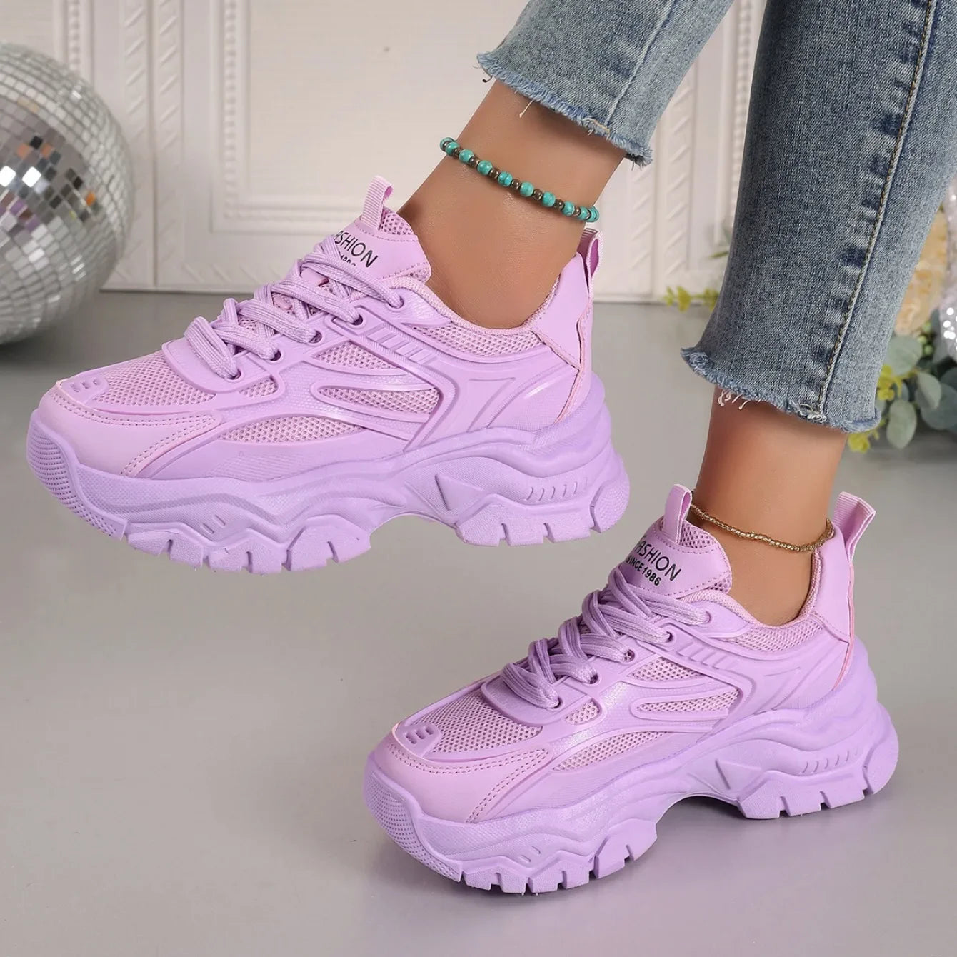 Women Sneakers 2024 New Fashion Chunky Sneakers Women Outdoor Tennis Platform Sports Shoes for Women Lightweight Designer Shoes - Kimlud