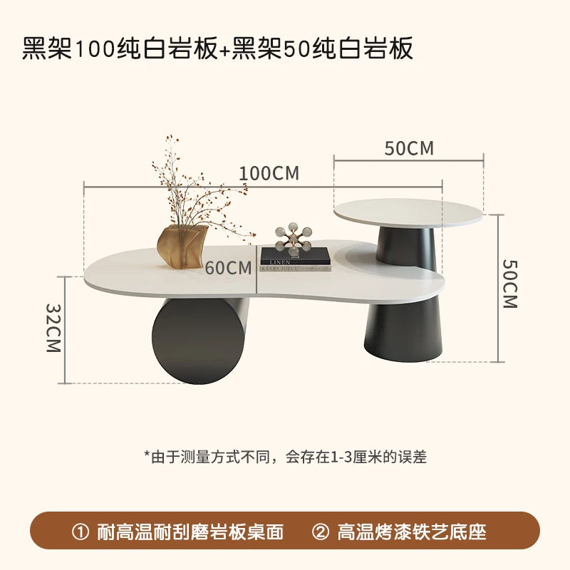 Creative Aesthetic Side Table Luxury Space Saving Coffee Tables Minimalist Modern Mesa De Centro De Sala Living Room Furniture - Kimlud