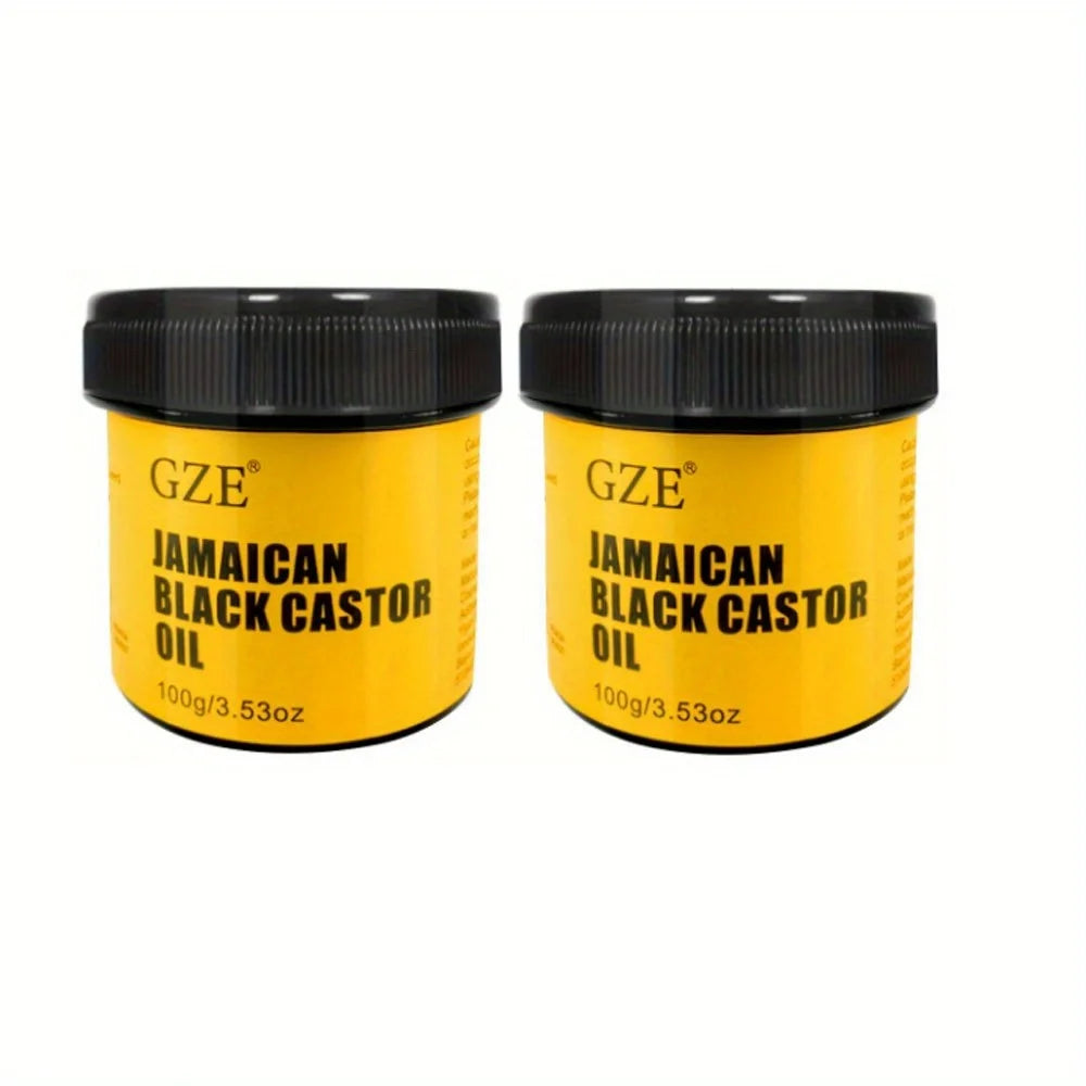 2 Pack GZE JAMAICAN Black Castor Oil - Jamaican Black Castor Oil for Hair Strengthens and Scalp Care