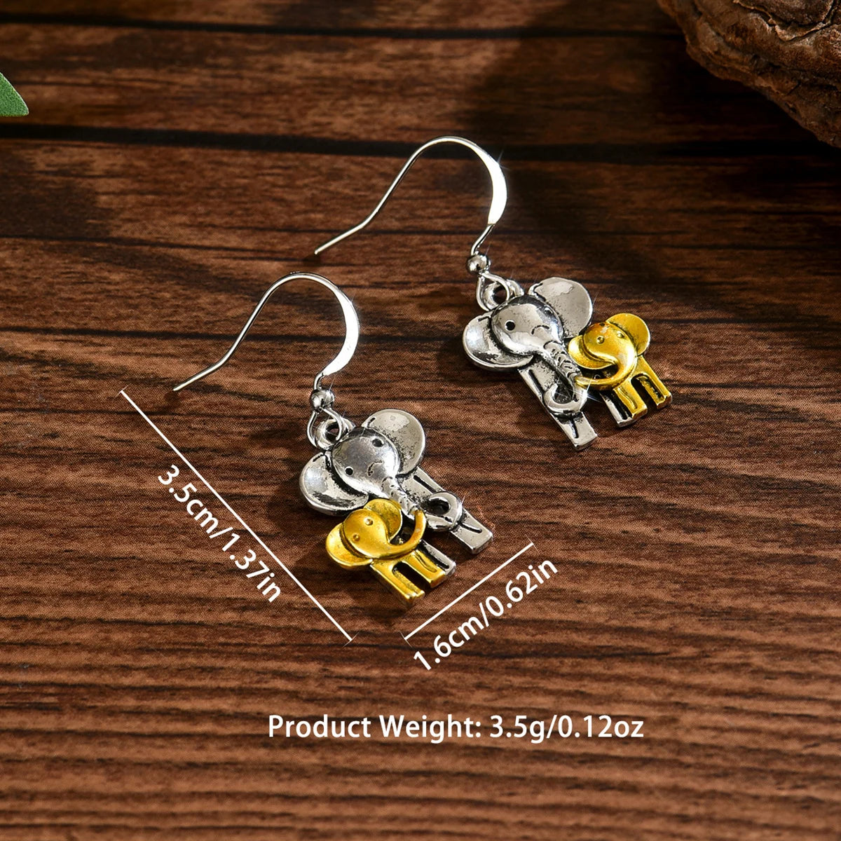 Retro Elephant Mom and Baby Elephant Small Animal Earrings Fashionable and Cute niche Design Women's Jewelry | Kimlud...
