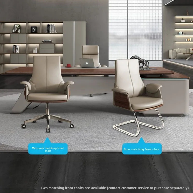 High end boss chair, genuine leather office chair, CEO computer, ergonomic, sedentary, swivel chair that can be reclined...