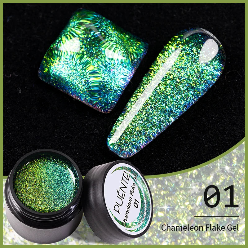 7.5ML Sparkling Reflective Glitter Gel Nail Polish Pink Purple Red Blue Colors Dark Flashing Nail Gel Soak Off UV Nail Varnish
