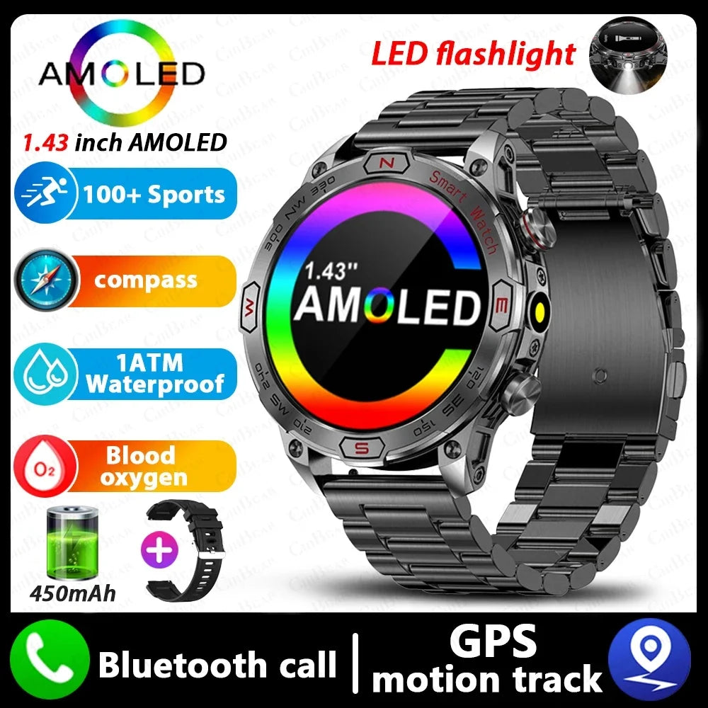Xiaomi  AMOLED Smart Watch Men 450 mAh Battery Fitness Tracker IP68 Waterproof Bluetooth Call Smartwatch For Xiaomi