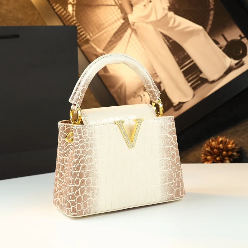 2025 New Crocodile Pattern Leather Women Handbags Luxury Fashion Small Shoulder Messenger Bag Portable Crossbody Shell...