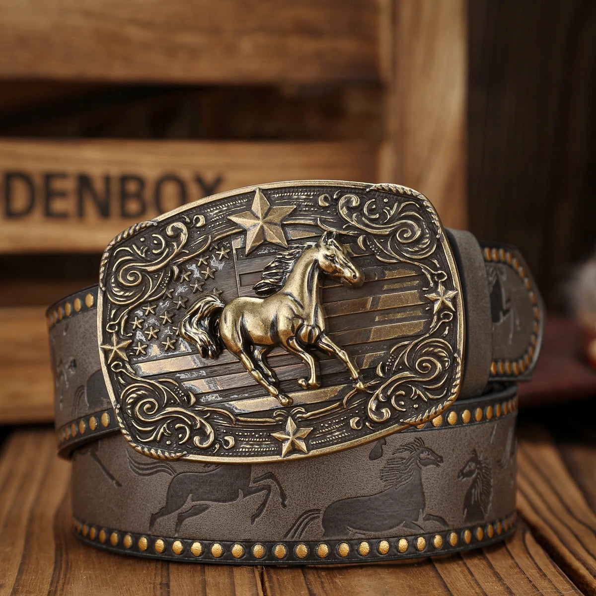 A Western-style PU belt with buckles suitable for both men and women, casual and retro, is perfect for daily outings |...