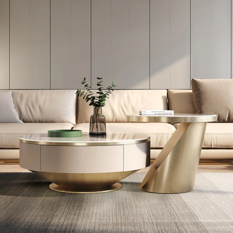 Round Nordic Coffee Table Aesthetic Cheap Standing Unique Living Room Coffee Table Simple Clear Meubles Entrance Hall...