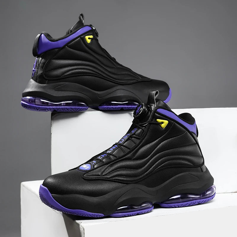 Men's Basketball Shoes Breathable Cushioning Non-Slip Wearable Runing Shoes Gym Training Athletic Basketball Sneakers for Women