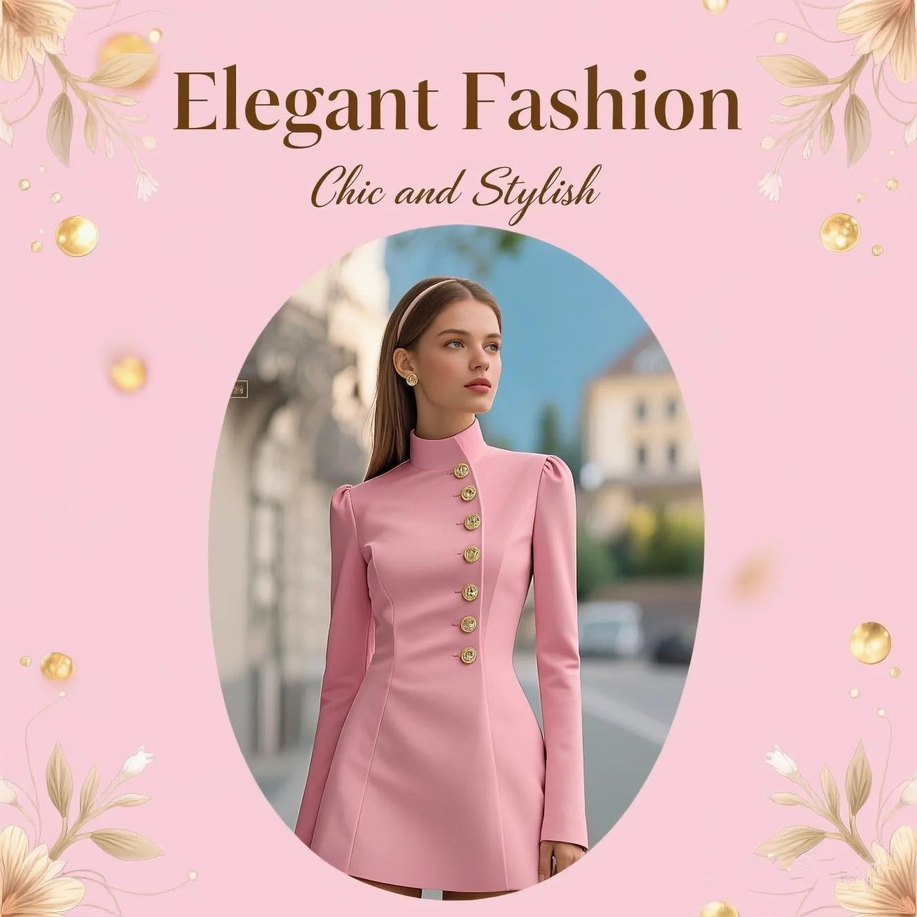 Spring Women's Elegant Stand Blazer Dress Fashion Single-breasted Solid Mini Dress Casual Long Sleeve Slim Party A-line Dresses