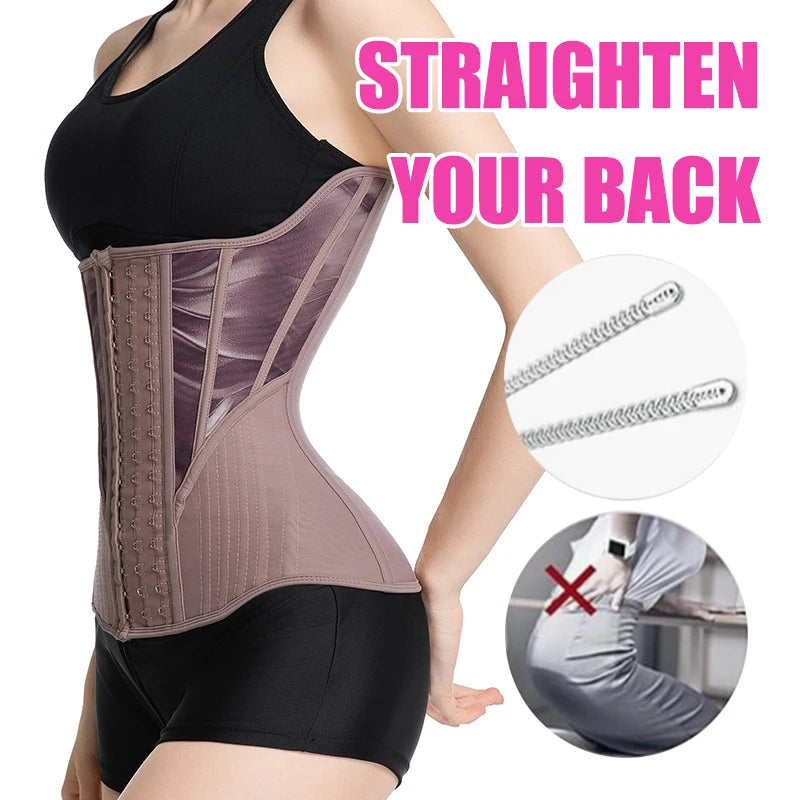Women's Tummy Contorl Underbust Sport Girdle Cincher Hourglass Waist Trainer Body Shaper Corset For Weight Loss - Kimlud