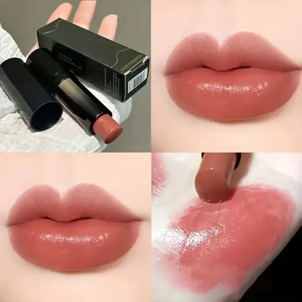 Glossy Mirror Lipstick – Red Brown Shade, Moisturizing, Waterproof, Long-Lasting, Unisex, Perfect for Holiday & Party Makeup