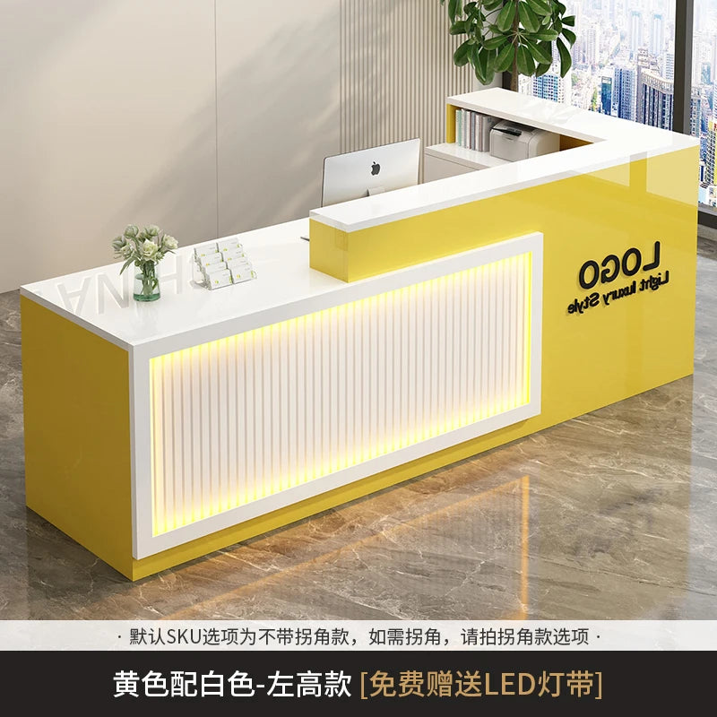 Simple Salon Luxury Reception Desk Decorations Custom Reception Desk Beauty Mostrador Recepción Commercial Office...