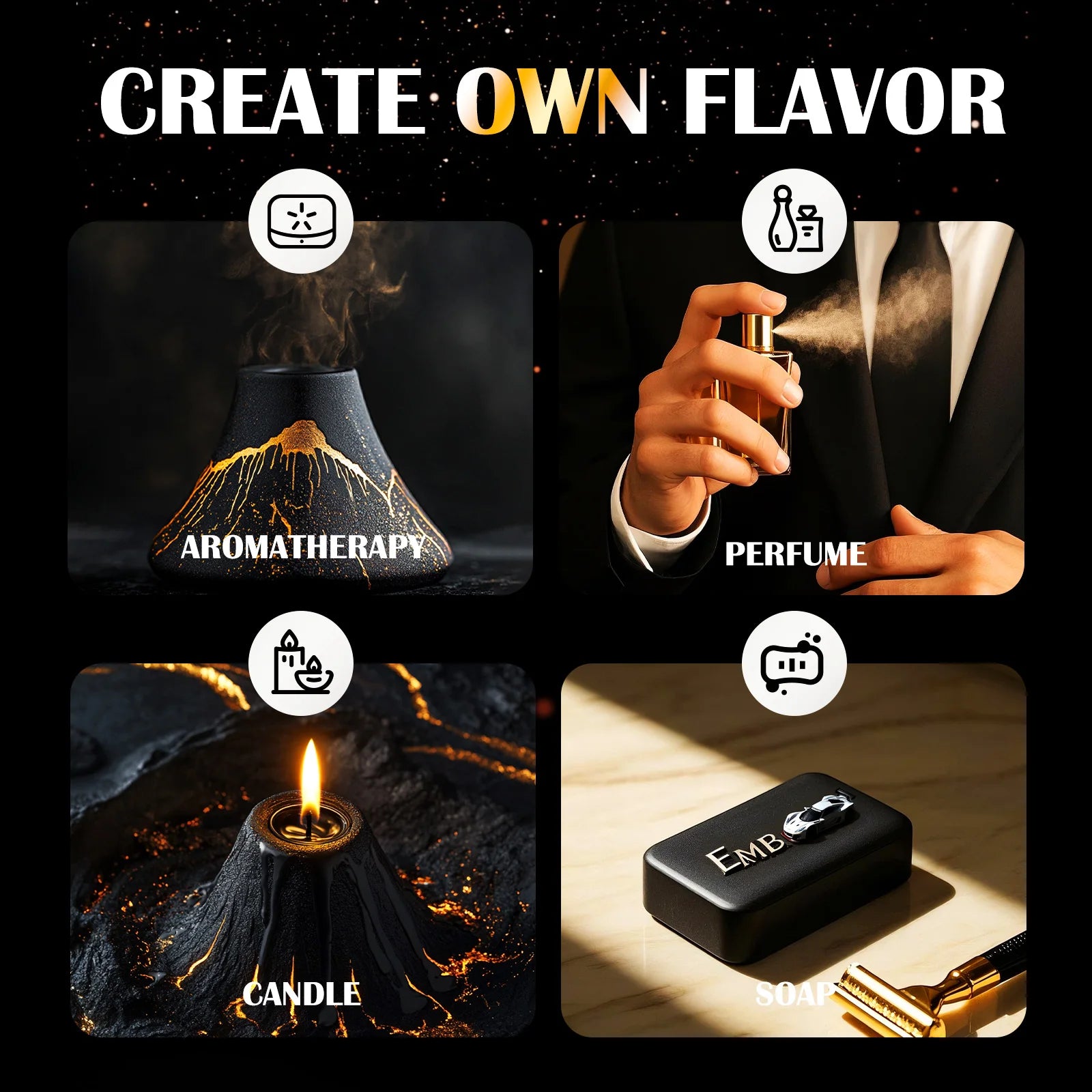 6PC/1PC 10ML Men's Essential Oils Skincare massage oil men's gift Father's Day gift Cologne Tobacco Sandalwood Perfume