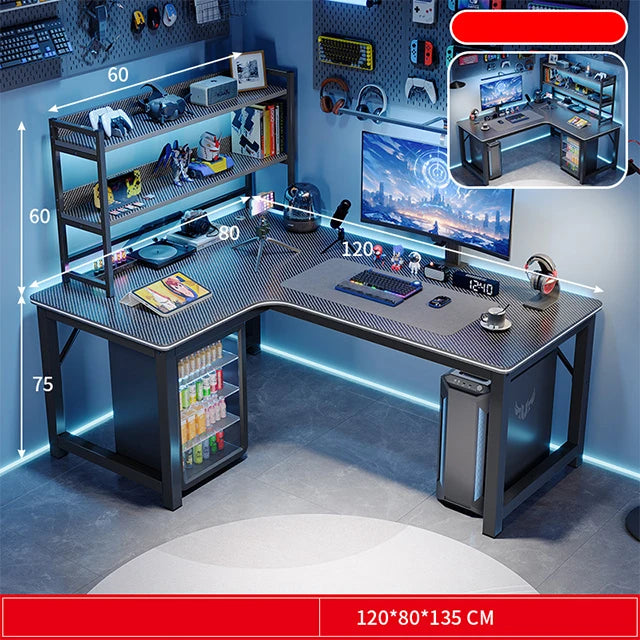 Home office computer table l shape desk gaming
