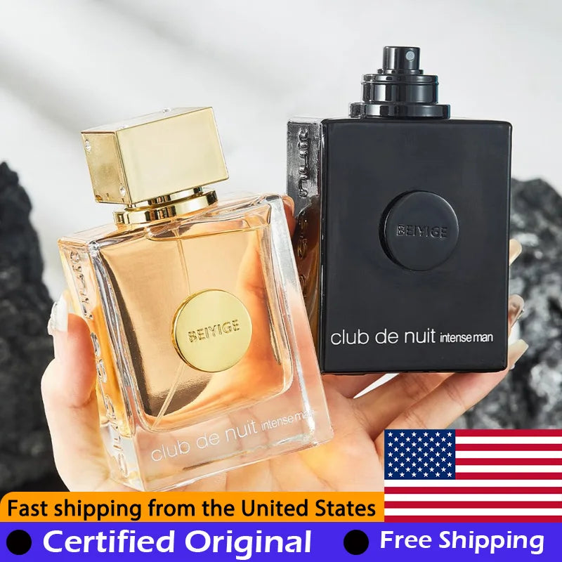 Armaf Club De Nuit 2-Piece Set Eau de Parfum Spray 105ML Original Arab Perfumes Lasting Wood Pheromone Cologne Perfume...