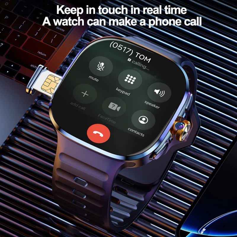 Xiaomi 5G/4G Full Network Smart Watch 2.40 inch Big Screen HD Video Call RAM 2100mAh Google Play WIFI GPS Sim Card Smartwatch - Kimlud