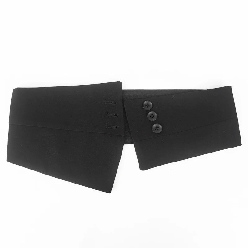 Irregular waistband for women with ultra wide decoration, simple and 100% matching skirt, shirt design, and a small number of el