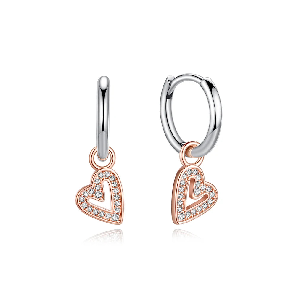 Original 925 Sterling Silver Earrings 2026 Stud Hoop Crystal Earings For Women Rose Gold Crown Heart Infinity Bee Earing...