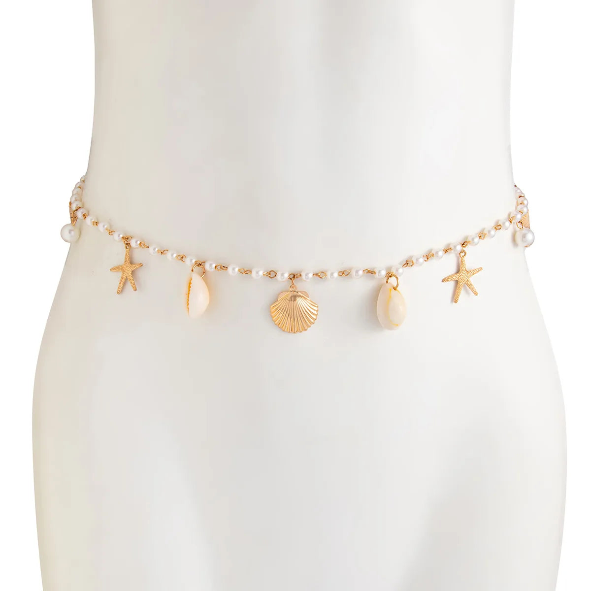 Bohemia Imitation pearl Waist Belly Chain Starfish Pendant For Women Fashion Summer Beach Waistband Bikini Beads Jewelry Y035 - Kimlud
