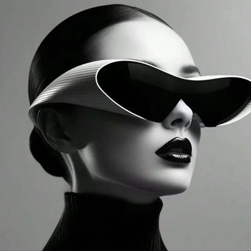 New Alien Uv Resistant Sunglasses, Punk Goggles, Futuristic Y2k Large Frame Integrated Sunglasses 7751 | Kimlud Outdoor...