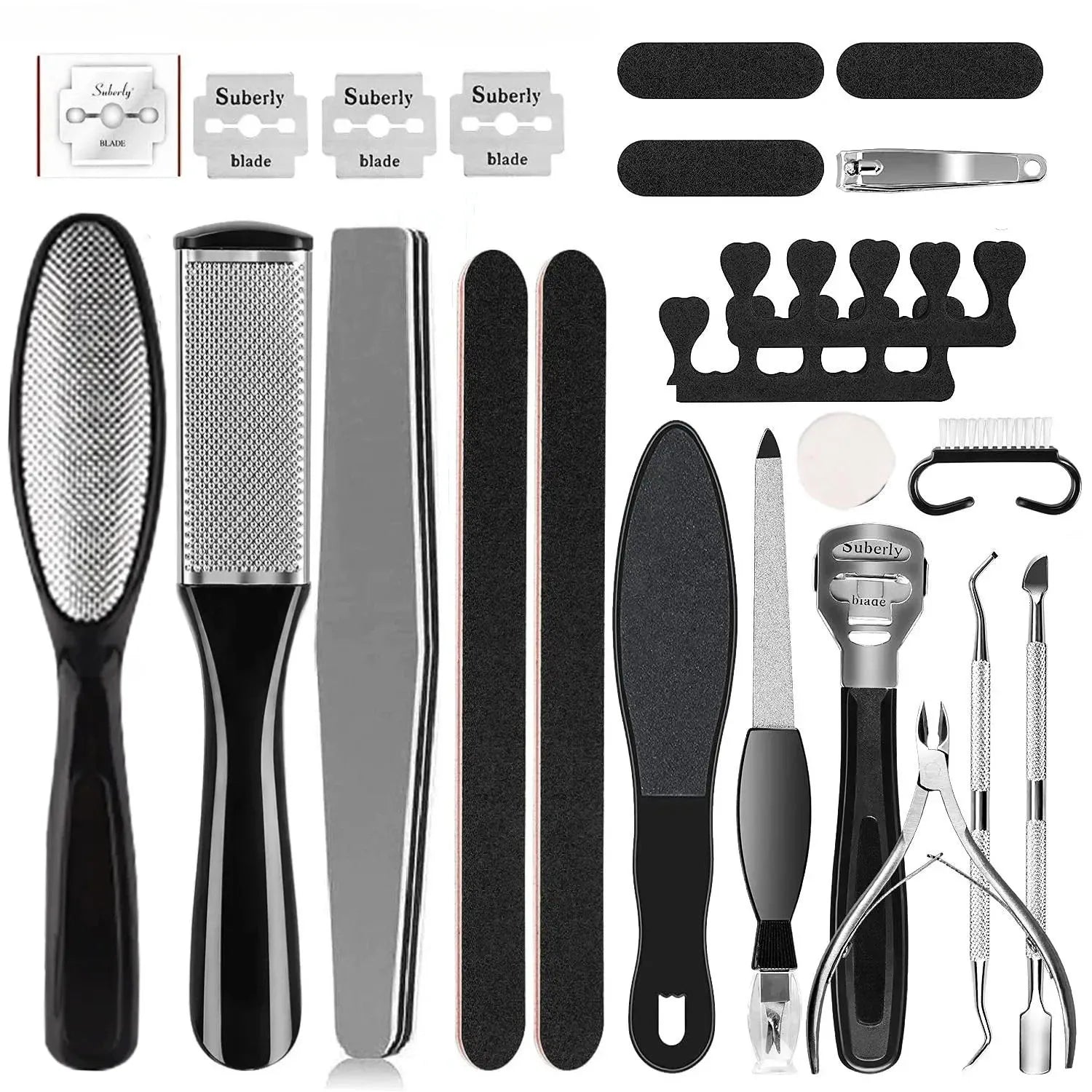 8/10/23PCS Pedicure Foot File Professional Rasp Heel Grater Hard Dead Skin Callus Remover Pedicure Foot Care Tools household