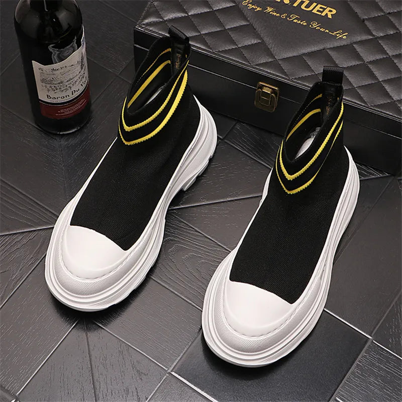 Luxury Design Wedding Dress Business Boots Fashion Men Mesh Casual Shoes Lightweight Vulcanize Round Toe Driving Walking Loafers